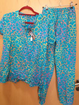 Batik Anzug - Blau